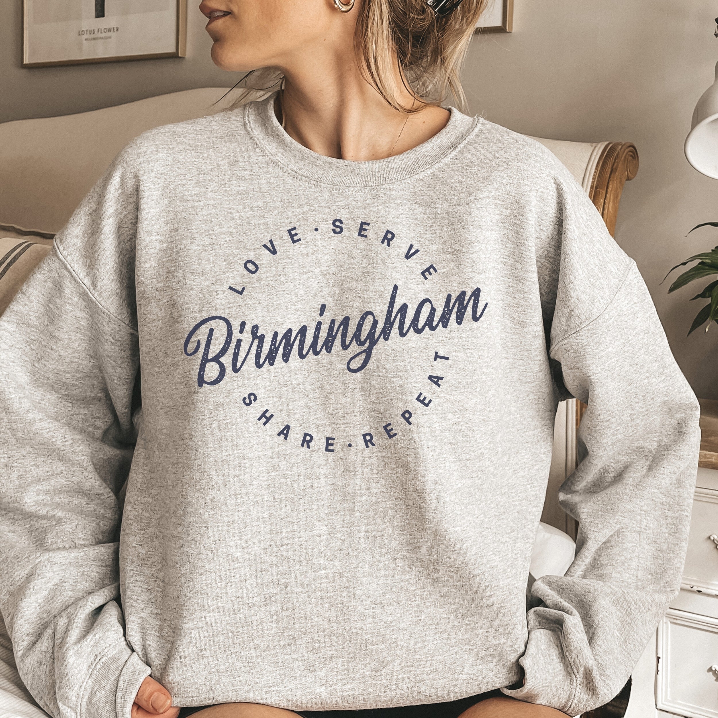 GKC Love Birmingham | Heather Grey Sweatshirt