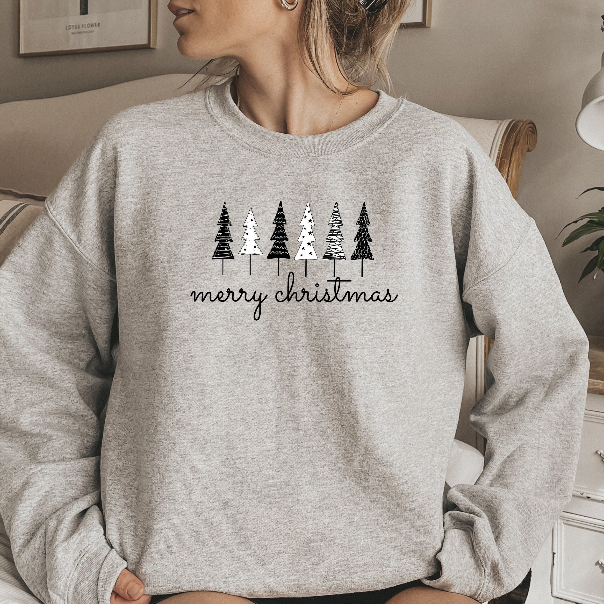 Boho Christmas Trees Sweatshirt