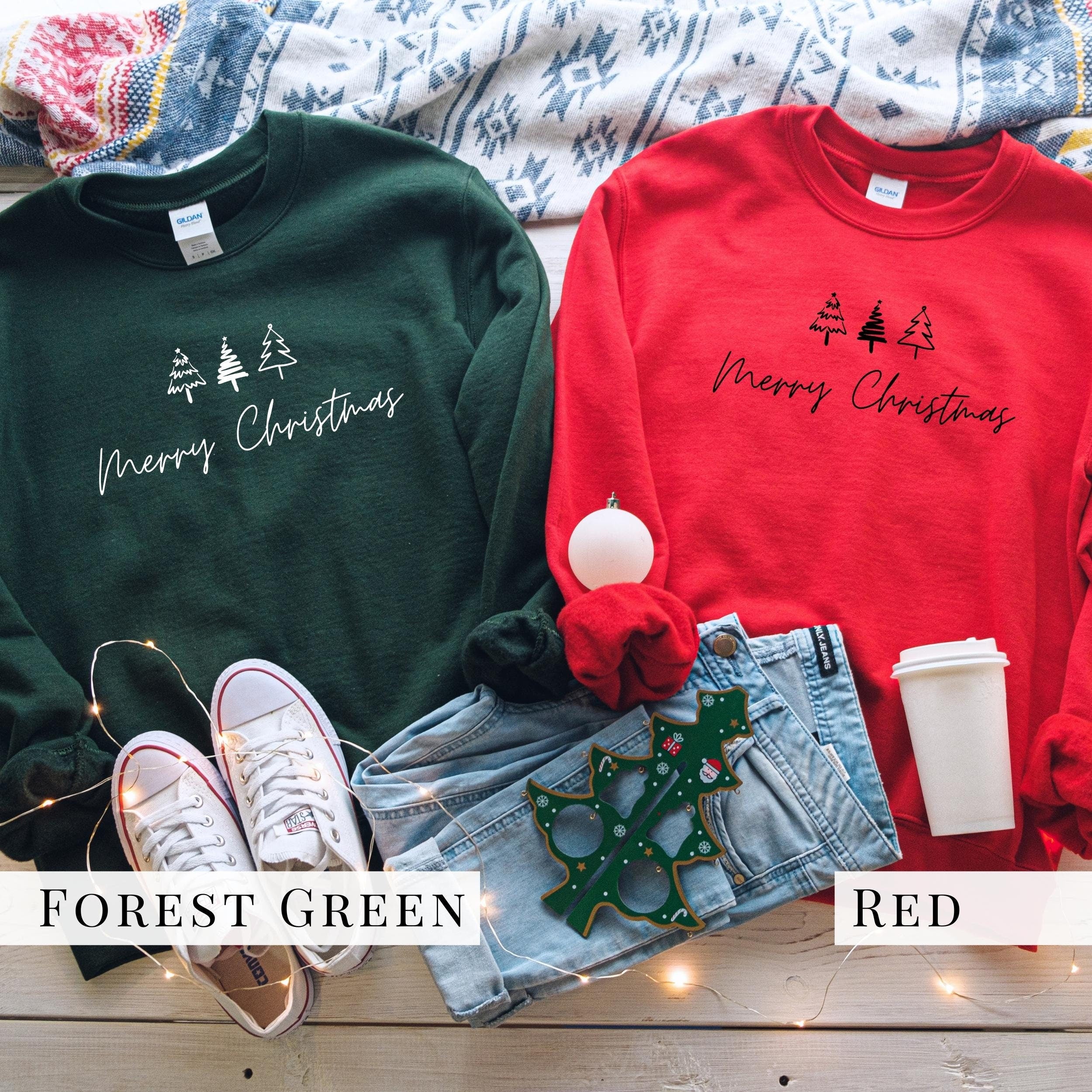 Three Trees Christmas Sweatshirt