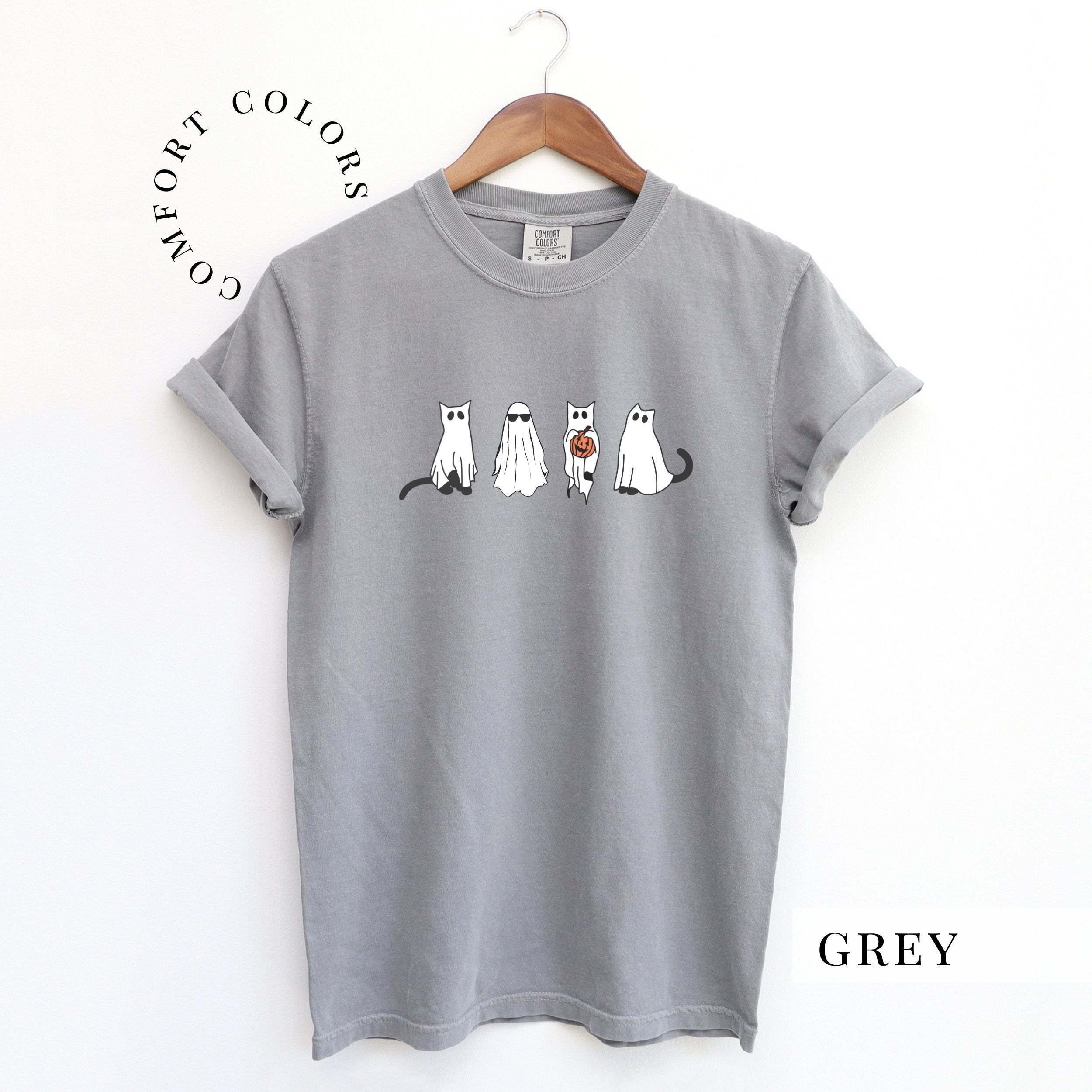 Ghostly Cat Tee | Comfort Colors