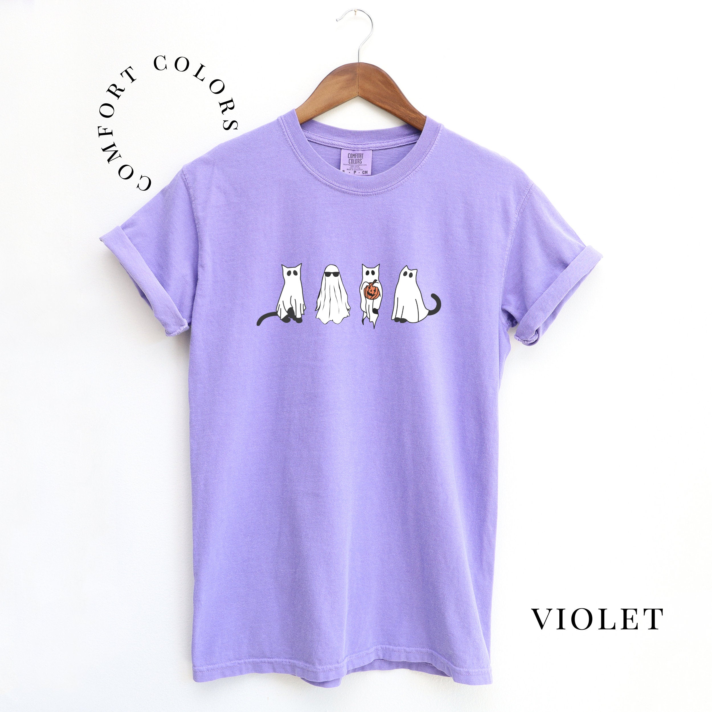 Ghostly Cat Tee | Comfort Colors