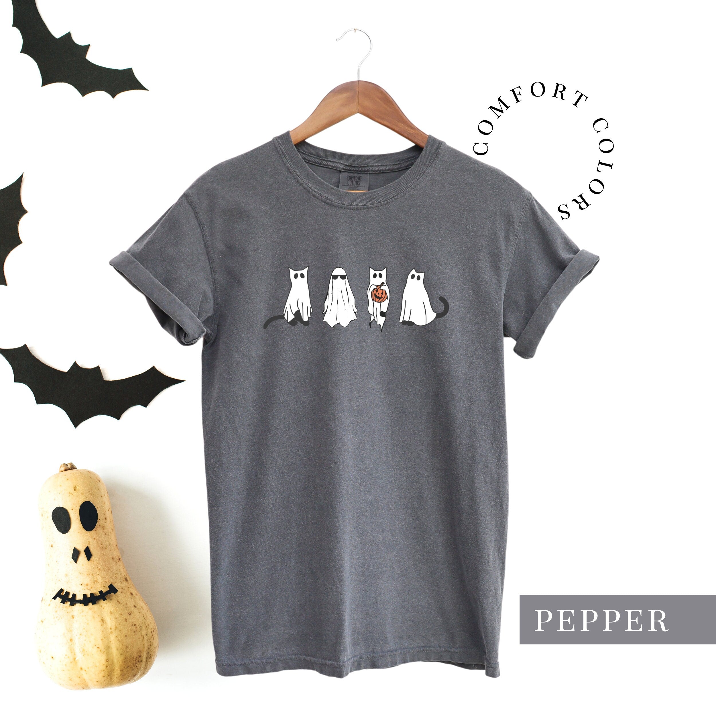 Ghostly Cat Tee | Comfort Colors